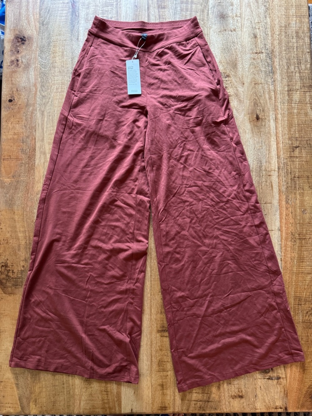 Eileen Fisher Stretch Jersey Knit Wide-Leg Pants Easy Fit, Ankle Length XXS NWT